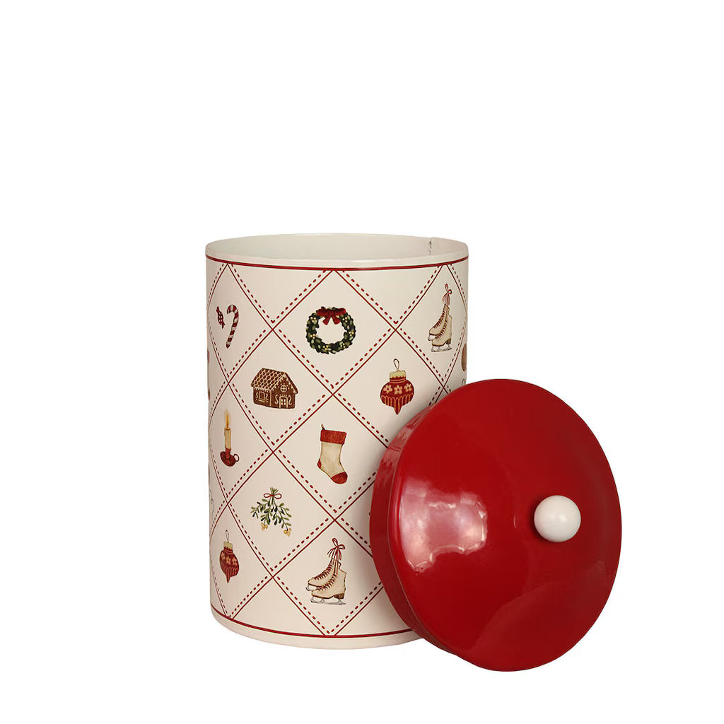 Peltipurkki joulukuviollinen - Cristmas Time, halkaisija 10 cm