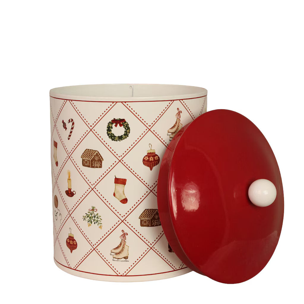 Peltipurkki joulukuviollinen - Cristmas Time, halkaisija 14 cm