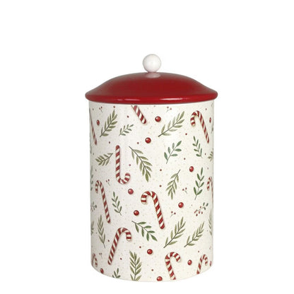 Peltipurkki joulukuviollinen - Candy Cane, halkaisija 11 cm