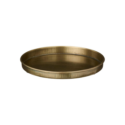 Metallitarjotin antiikkimessinki halkaisija 13 cm