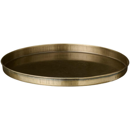 Metallitarjotin antiikkimessinki halkaisija 19 cm