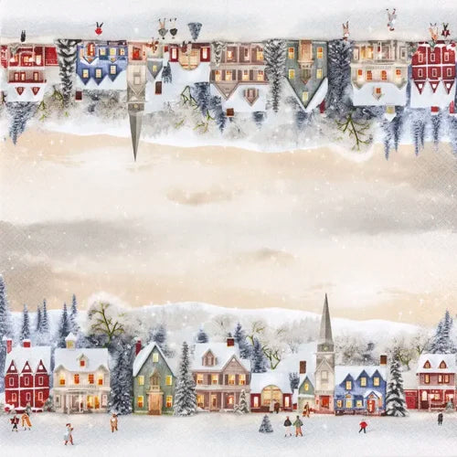 Servetti Joulukylä - Winter Wonderland 33 x 33 cm