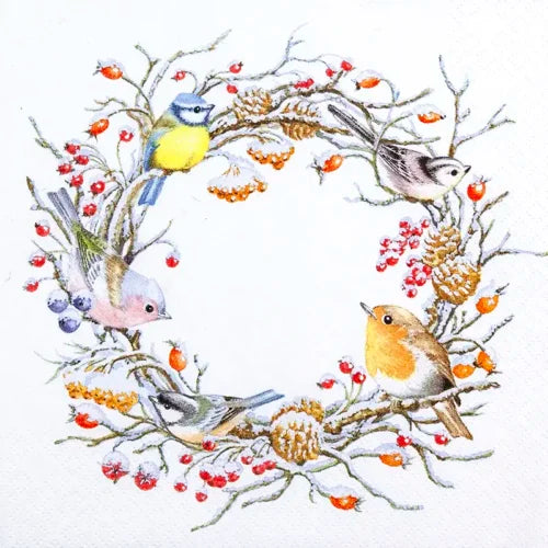 Servetti Lintukranssi - Birds in Winter 33 x 33 cm