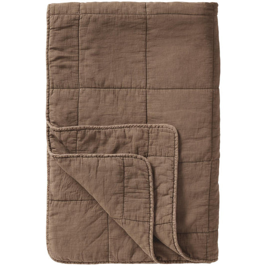 Torkkupeitto - Vintage quilt kivipesty 130 x 180 cm Ruskea - Truffle
