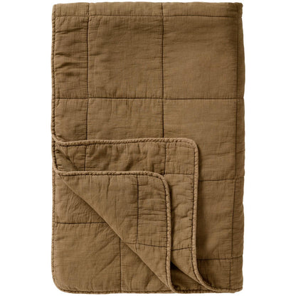 Torkkupeitto - Vintage quilt kivipesty 130 x 180 cm Okra - Ochre Green