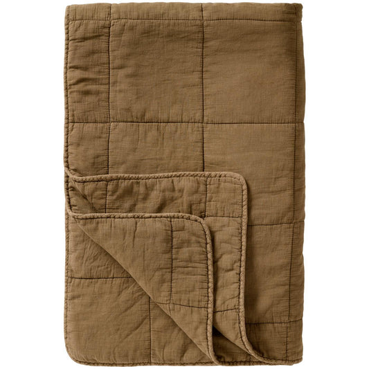 Torkkupeitto - Vintage quilt kivipesty 130 x 180 cm Okra - Ochre Green