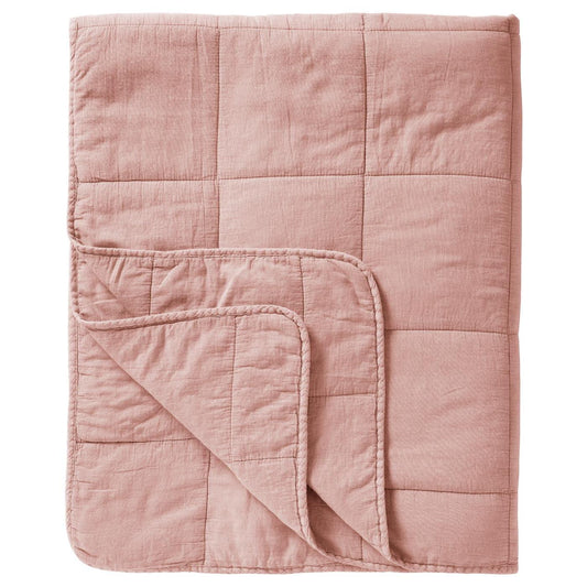 Päiväpeitto - Vintage quilt kivipesty 240 x 240 cm Vaaleanpunainen - Dusty Pink