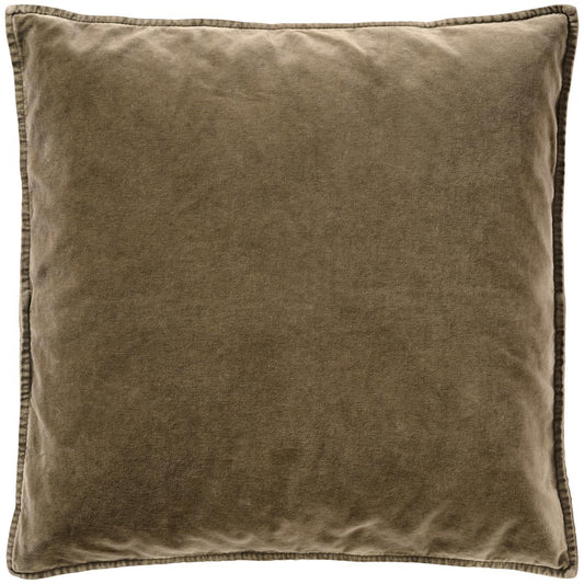 Samettityynynpäällinen Vintage – kuluneen näköinen Ruskea - Truffle 50 x 50 cm