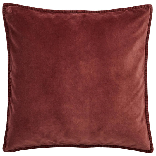 Samettityynynpäällinen Vintage – kuluneen näköinen Luumu - Dusty Plum 50 x 50 cm