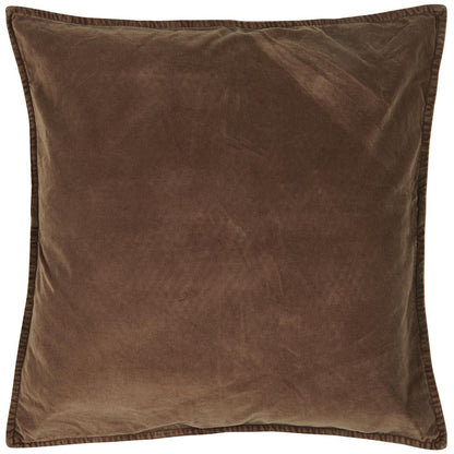 Samettityynynpäällinen Vintage – kuluneen näköinen Ruskea - Chocolate 50 x 50 cm