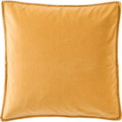 Samettityynynpäällinen Vintage – kuluneen näköinen Keltainen - Harvest yellow 50 x 50 cm
