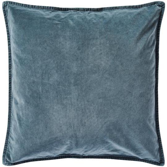 Samettityynynpäällinen Vintage – kuluneen näköinen Harmaansininen - Chalk blue 50 x 50 cm
