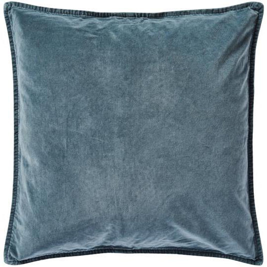Samettityynynpäällinen Vintage – kuluneen näköinen Harmaansininen - Chalk blue 50 x 50 cm