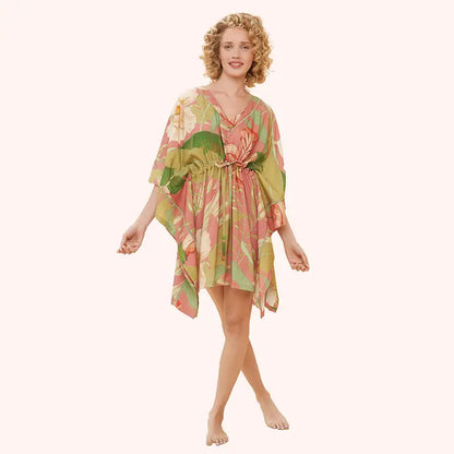 Kaftaanimekko Delicate Tropical - Candy (one size)