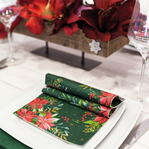Servetti Joulutähdet - Poinsettia 33 x 33 cm