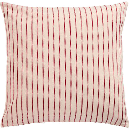 Tyynynpäällinen Holly Luonnonvalkoinen punaiset raidat 50 x 50 cm