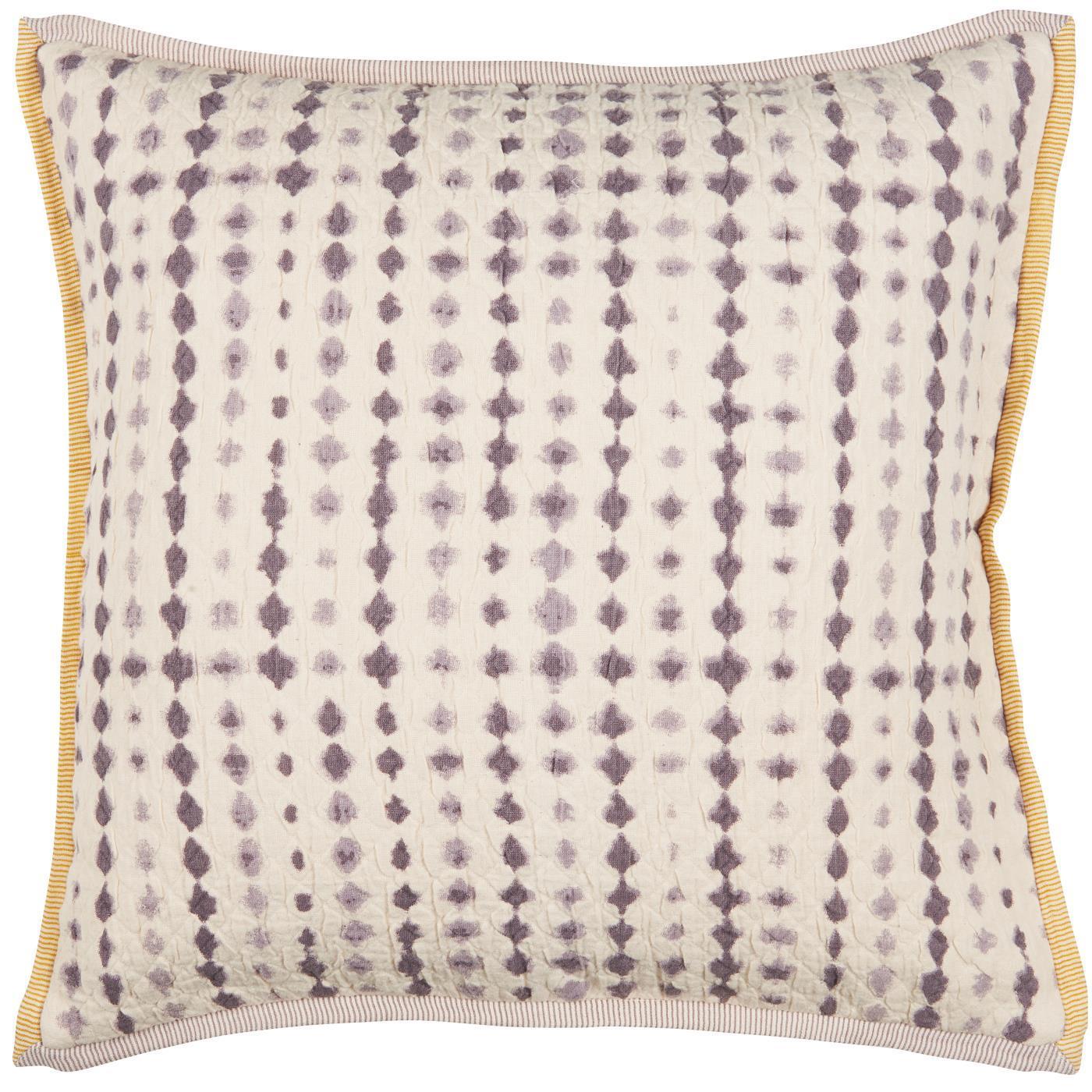 Tyynynpäällinen Vigga Violetti-valkoinen musliinikangas 50 x 50 cm