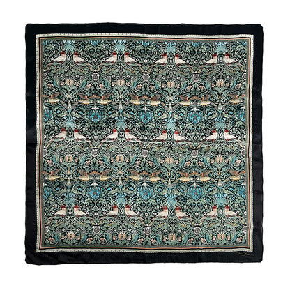 Silkkihuivi William Morris Bird 50 x 50 cm