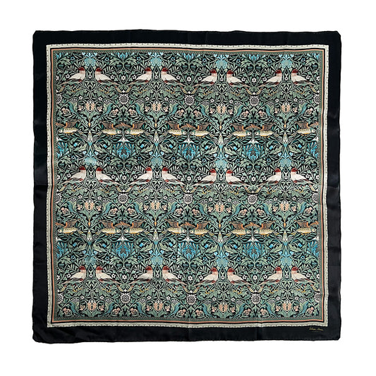 Silkkihuivi William Morris Bird 50 x 50 cm