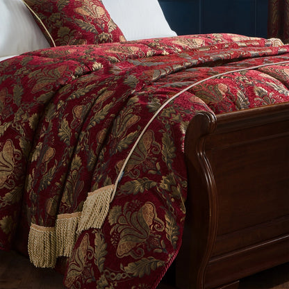 Päiväpeitto Jacquard chenille Burgundy 275 x 275 cm