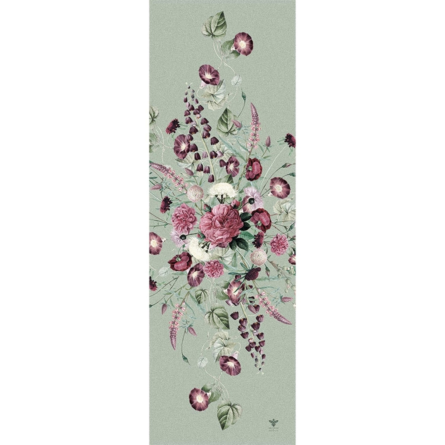 Kaitaliina Blossom Garden salvianvihreä 45 x 145 cm