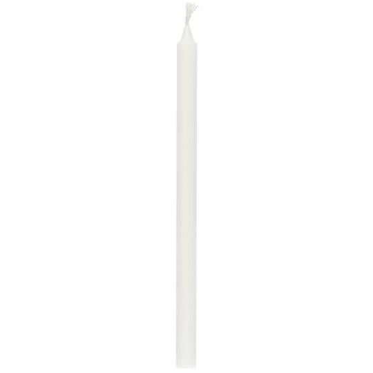 Ohut kruunukynttilä 13 mm valkoinen 20 cm