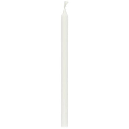 Ohut kruunukynttilä 13 mm valkoinen 20 cm