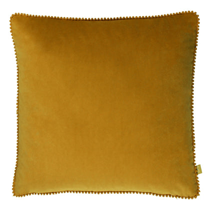 Samettityynynpäällinen PomPom Okra 45 x 45 cm