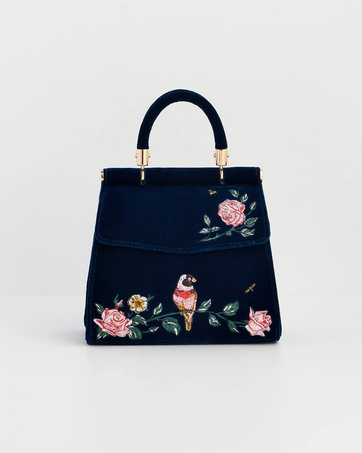 Käsilaukku Papukaija Rosy Posy tummansininen