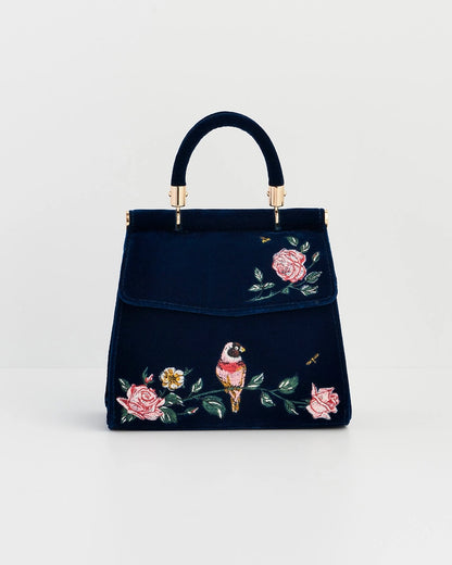 Käsilaukku Papukaija Rosy Posy tummansininen