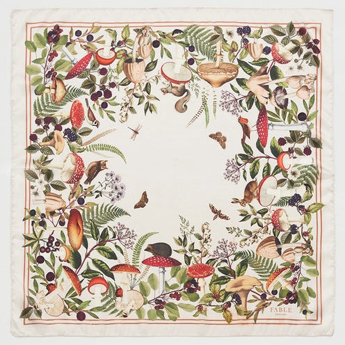 Huivi Orla Mushroom Ivory 70 x 70 cm