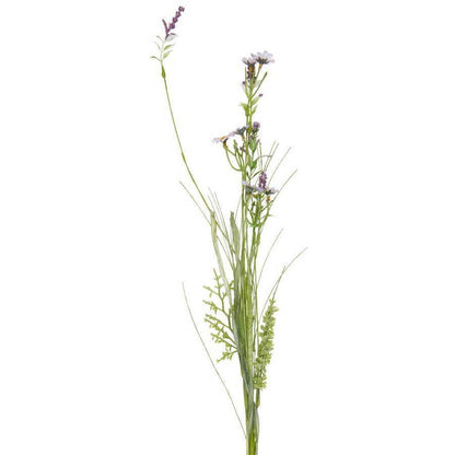 Violetti niittykukka ja tähkä tekokukka