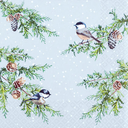 Servetti Talvilinnut - Bids on Branches 33 x 33 cm