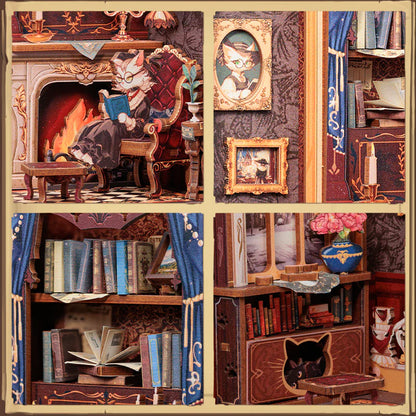 DIY Minimaailma kirjahyllyyn – Count Cats Study Book Nook