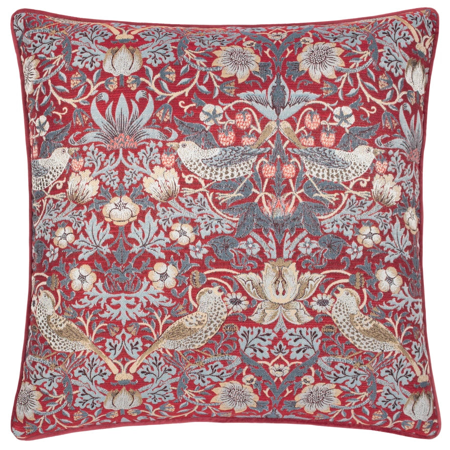 Tyynynpäällinen Strawberry Thief  Punainen - Berry 55 x 55 cm