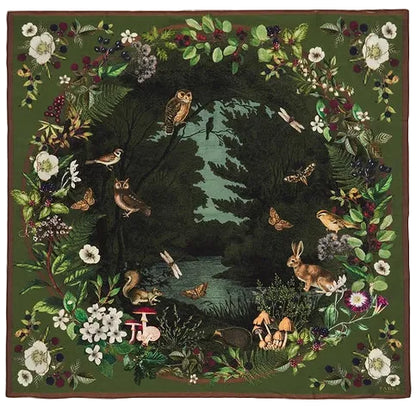 Huivi Orla Narrative vihreä 90 x 90 cm
