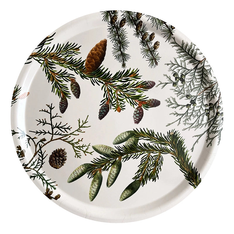 Pyöreä Tarjotin Kävyt - Pine Trees 38 cm