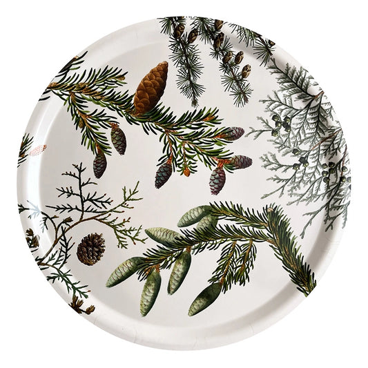 Pyöreä Tarjotin Kävyt - Pine Trees 38 cm