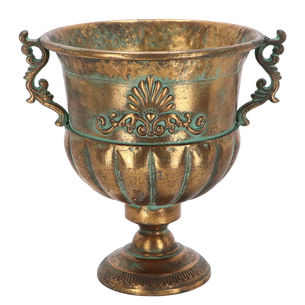 Pokaaliruukku soikea Aged Metal, korkeus 32 cm