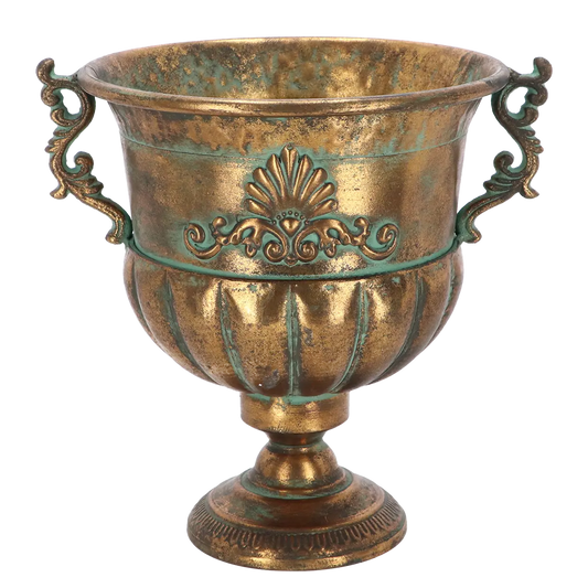 Pokaaliruukku soikea Aged Metal, korkeus 32 cm