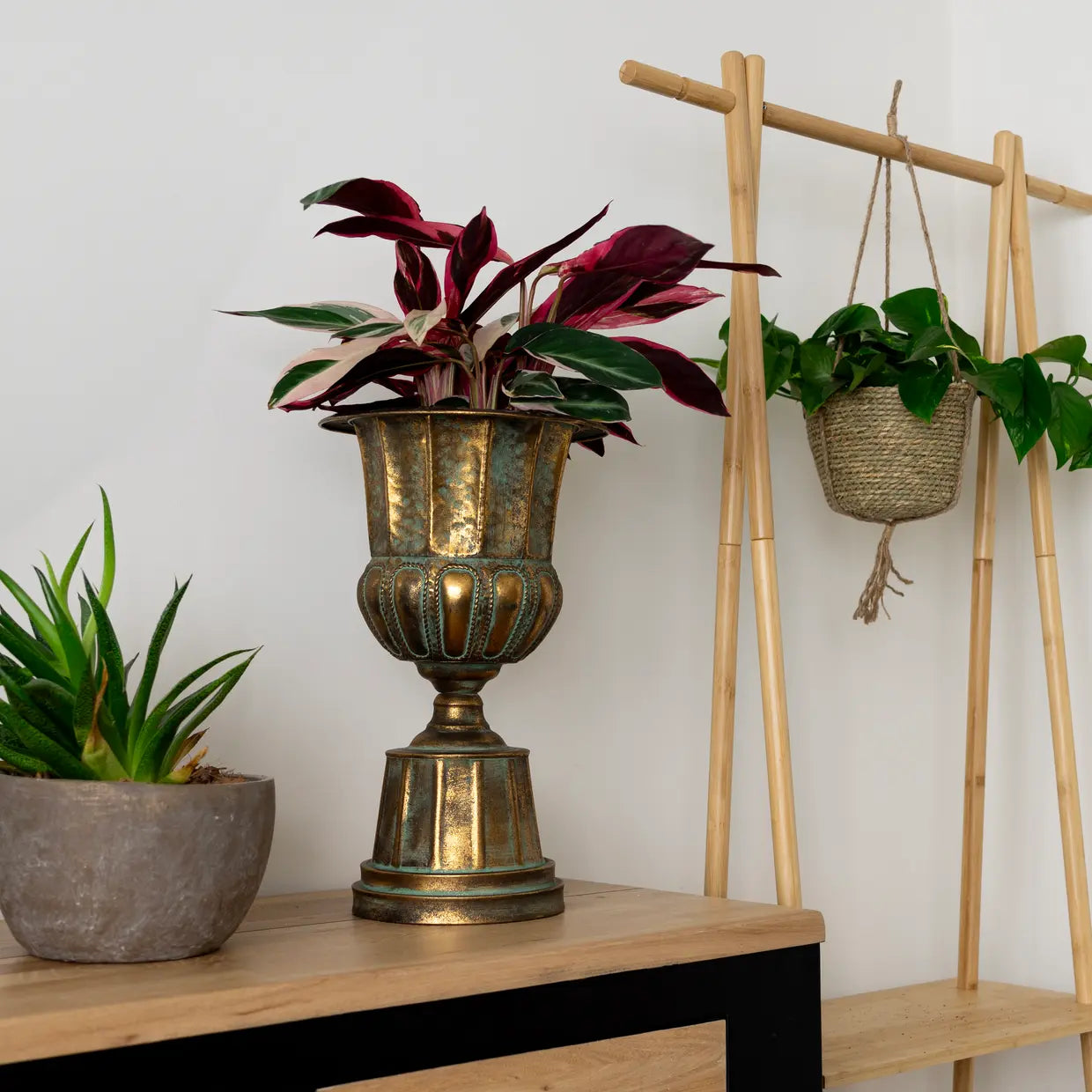 Pokaaliruukku koko: L Aged Metal, korkeus 45 cm
