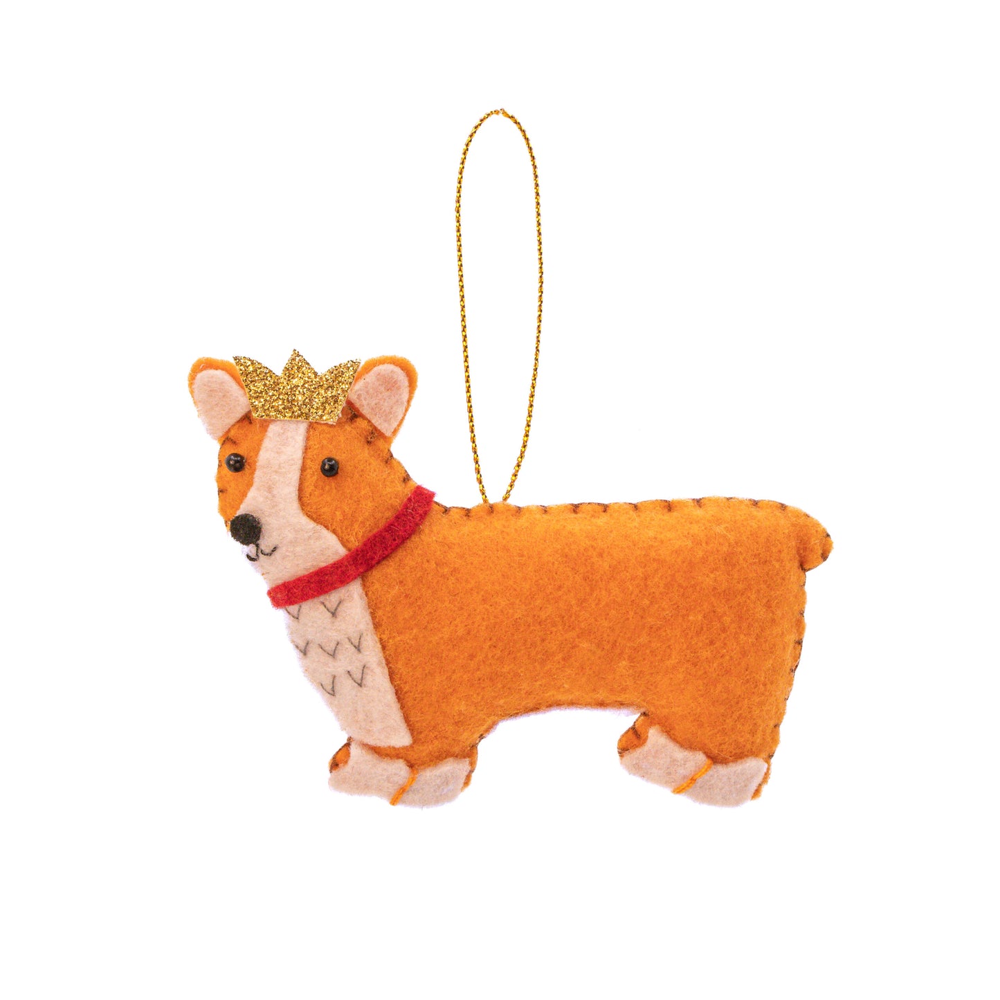 Corgi joulukuusenkoriste huopa