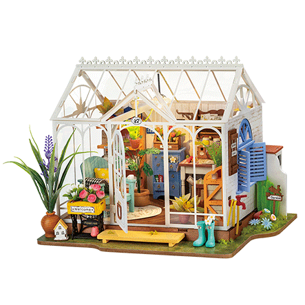 DIY Miniatyyritalo Valkoinen kasvihuone - Dreamy Garden House