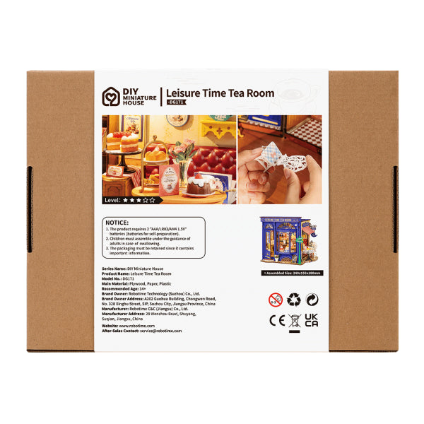 DIY miniatyyri Leisure Time Tea Room