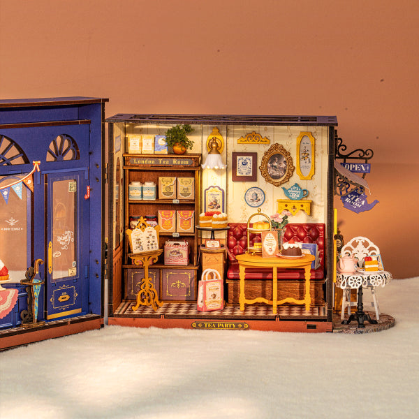 DIY miniatyyri Leisure Time Tea Room