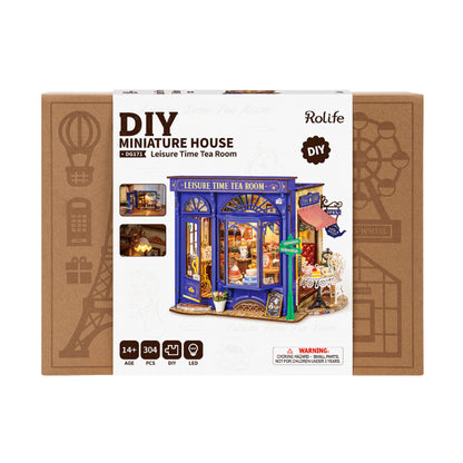 DIY miniatyyri Leisure Time Tea Room