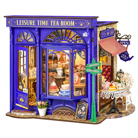 DIY miniatyyri Leisure Time Tea Room