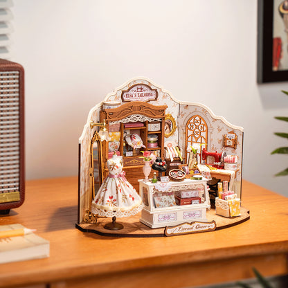 Elsa's Tailoring - koottava DIY miniatyyri