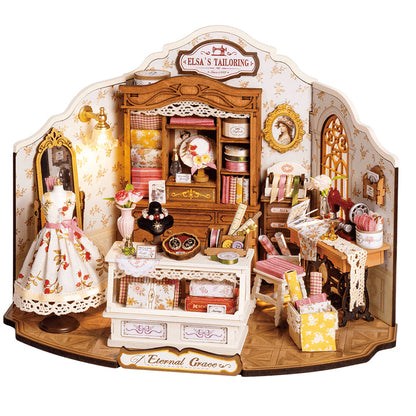 Elsa's Tailoring - koottava DIY miniatyyri