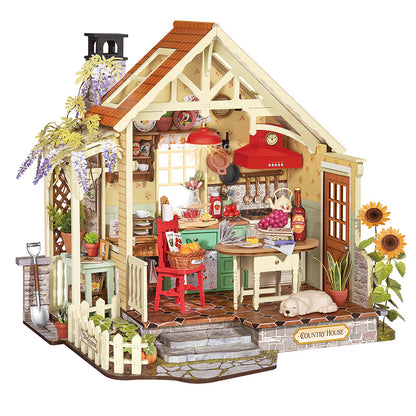 Sunlit Farmhouse Kitchen - koottava DIY miniatyyri